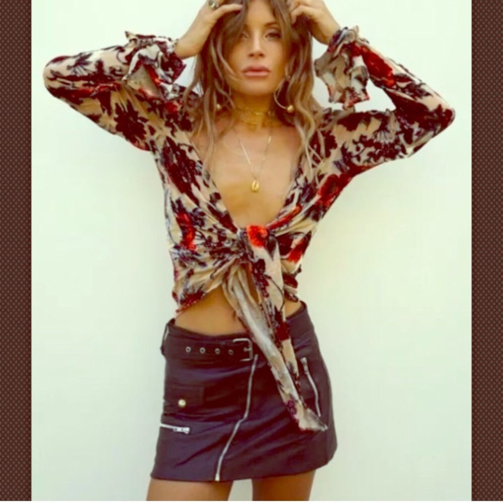 SOLD Rat & Boa Ceretti Tie Blouse size M NWOT